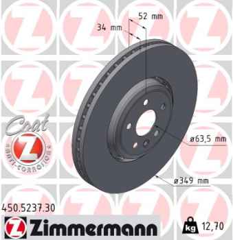 Zimmermann Bremsscheibe Formula S für LAND ROVER DISCOVERY SPORT (L550) vorne