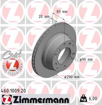 Zimmermann Brake Disc for PORSCHE 911 Targa rear