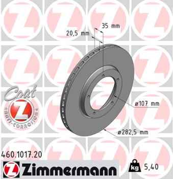 Zimmermann Brake Disc for PORSCHE 944 front