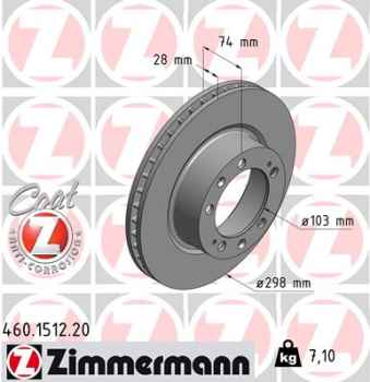 Zimmermann Brake Disc for PORSCHE 968 front