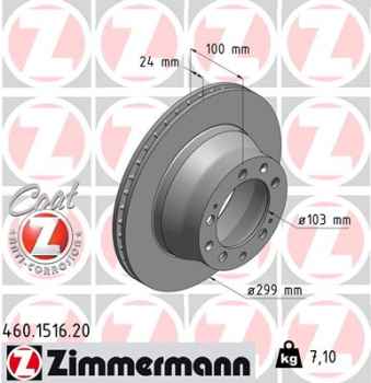 Zimmermann Brake Disc for PORSCHE 968 rear