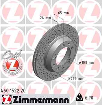 Zimmermann Brake Disc for PORSCHE 911 (993) rear