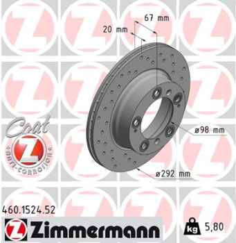 Zimmermann Sport Brake Disc for PORSCHE BOXSTER (986) rear