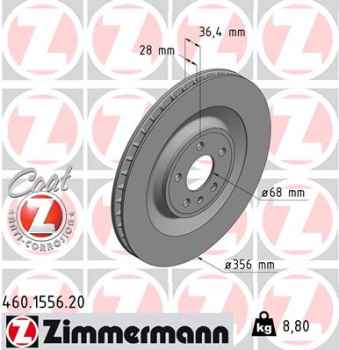 Zimmermann Brake Disc for PORSCHE MACAN (95B) rear