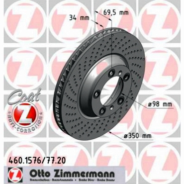 Zimmermann Brake Disc for PORSCHE 911 (997) front right