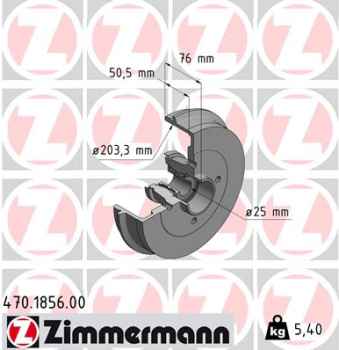 Zimmermann Bremstrommel für RENAULT TWINGO II (CN0_) hinten