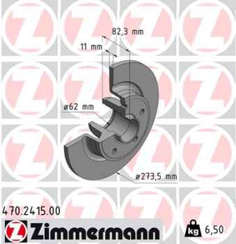 Zimmermann Brake Disc for RENAULT LAGUNA II (BG0/1_) rear