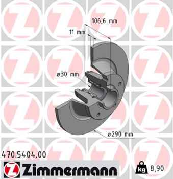 Zimmermann Bremsscheibe für RENAULT MEGANE III Coupe (DZ0/1_) hinten