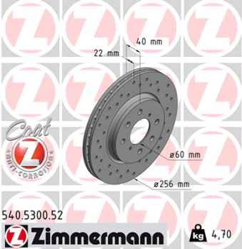 Zimmermann Sport Brake Disc for SUZUKI SWIFT IV (FZ, NZ) front