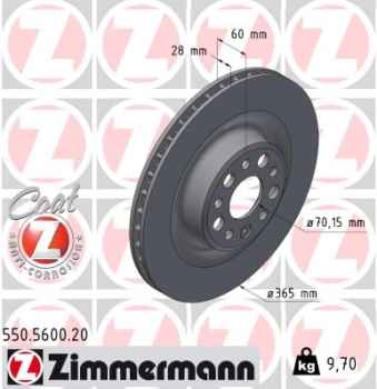 Zimmermann Brake Disc for TESLA MODEL S (5YJS) rear