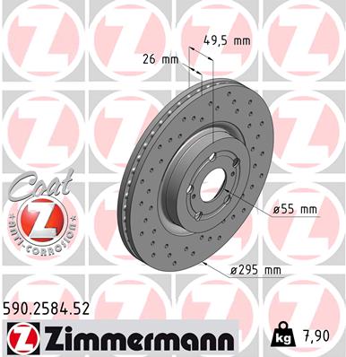 Zimmermann Sport Brake Disc for TOYOTA AVENSIS Stufenheck (_T25_) front