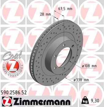 Zimmermann Sport Brake Disc for TOYOTA LAND CRUISER PRADO (_J12_) front