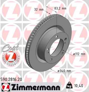 Zimmermann Brake Disc for TOYOTA LAND CRUISER 200 (_J2_) front