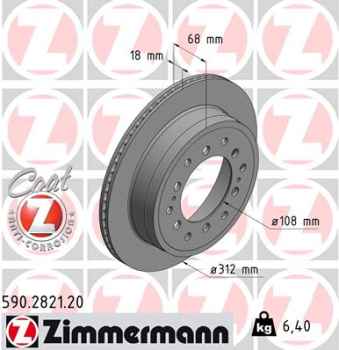 Zimmermann Brake Disc for TOYOTA LAND CRUISER PRADO (_J15_) rear