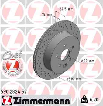 Zimmermann Sport Brake Disc for LEXUS IS II (_E2_) rear