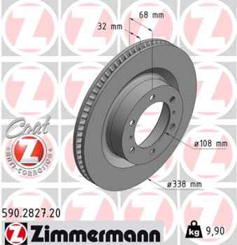 Zimmermann Brake Disc for TOYOTA LAND CRUISER PRADO (_J15_) front