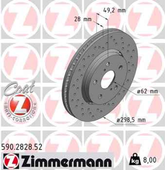 Zimmermann Sport Brake Disc for TOYOTA C-HR (_X1_) front