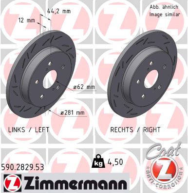 Zimmermann Sport Brake Disc for LEXUS ES (_Z10_, _A10_, _H10_) rear