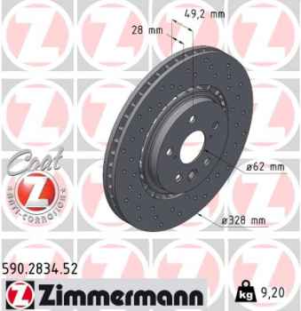 Zimmermann Sportbremsscheibe Sport Z für LEXUS RX (_L2_) vorne
