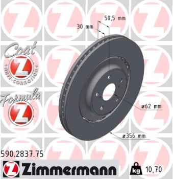 Zimmermann Brake Disc for LEXUS RC (_C1_) front right