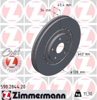 Zimmermann Brake Disc for LEXUS RX (_L1_) front