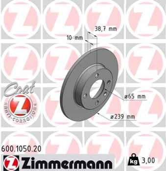 Zimmermann Brake Disc for SEAT IBIZA II (6K1) front