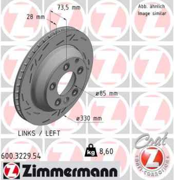Zimmermann Sport Brake Disc for AUDI Q7 (4LB) rear left