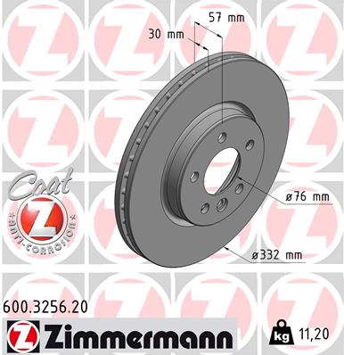 Zimmermann Brake Disc for VW AMAROK (2HA, 2HB, S1B, S6B, S7A, S7B) front