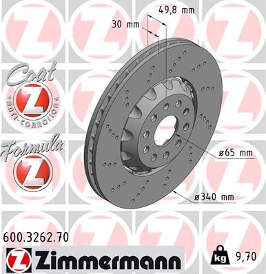 Zimmermann Brake Disc for SEAT LEON SC (5F5) front