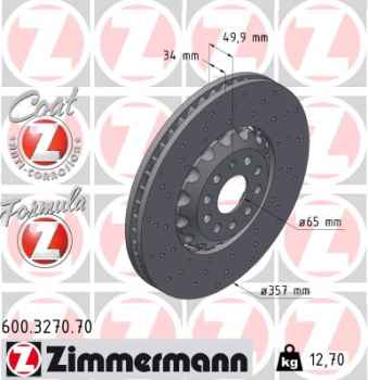 Zimmermann Bremsscheibe Formula Z für CUPRA FORMENTOR (KM7, KMP) vorne