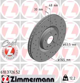 Zimmermann Sport Brake Disc for VOLVO V90 II Kombi (235, 236) front