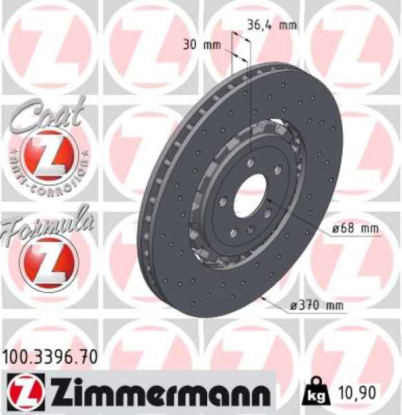 Zimmermann Brake Disc for AUDI A7 Sportback (4KA) rear