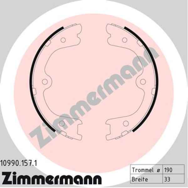 Zimmermann Brake Shoe Set for NISSAN PATHFINDER III (R51) rear / parking brake