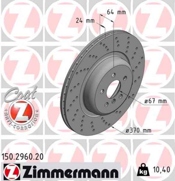 Zimmermann Bremsscheibe für BMW 5 Touring (G31) hinten rechts
