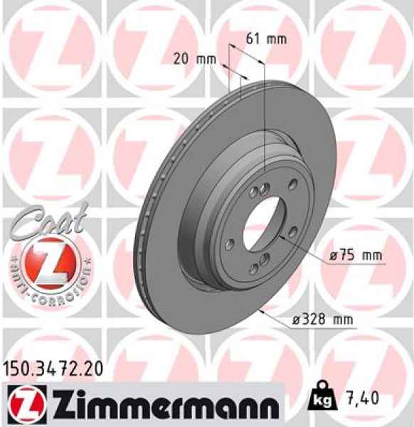 Zimmermann Brake Disc for BMW 5 (E39) rear