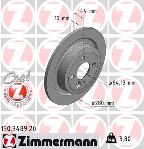 Zimmermann Bremsscheibe für MINI MINI (R56) hinten
