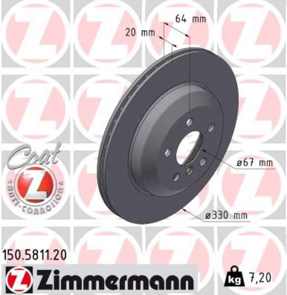 Zimmermann Brake Disc for BMW X3 (G45) rear