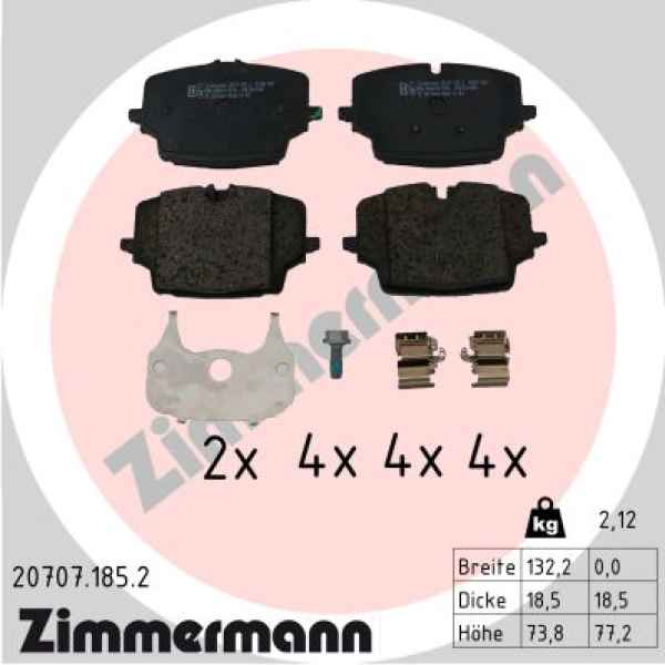 Zimmermann Brake pads for MINI MINI COOPER (J01) front
