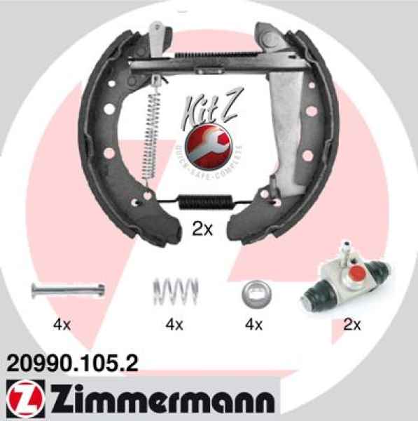 Zimmermann Bremsbacken Kit für SEAT AROSA (6H) hinten