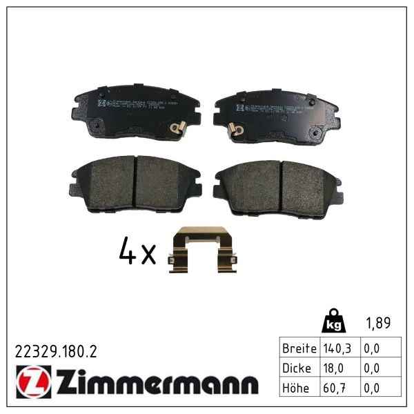 Zimmermann Bremsbeläge für HYUNDAI ix35 (LM, EL, ELH) vorne