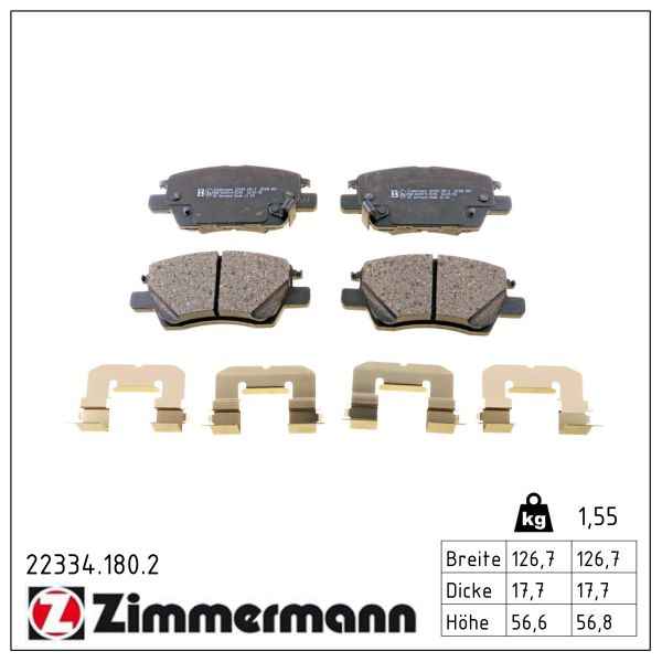 Zimmermann Brake pads for OPEL AMPERA-E (F17) front