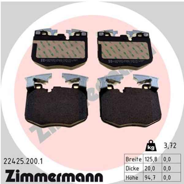 Zimmermann Brake pads for BMW X4 (G02, F98) front
