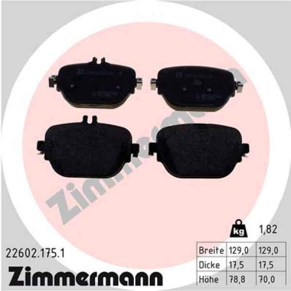 Zimmermann Brake pads for MERCEDES-BENZ E-KLASSE T-Model (S213) rear