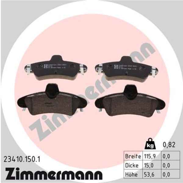 Zimmermann Bremsbeläge für FORD MONDEO II Stufenheck (BFP) hinten