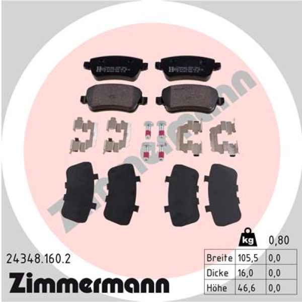 Zimmermann Brake pads for FIAT CROMA (194_) rear