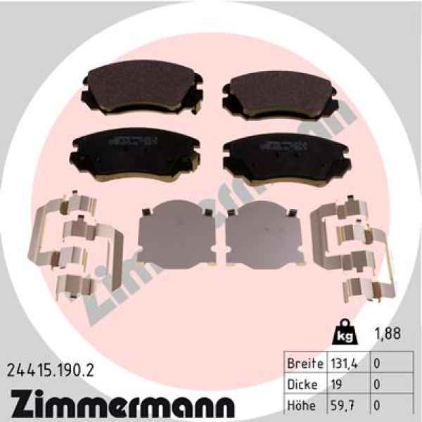 Zimmermann Brake pads for OPEL INSIGNIA A Sports Tourer (G09) front