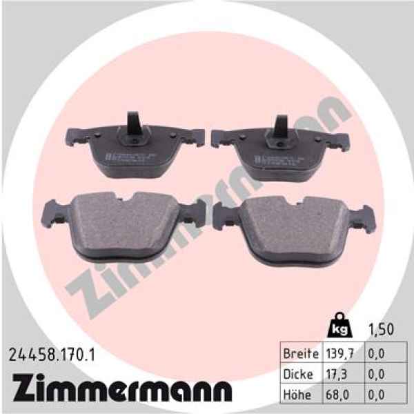 Zimmermann Bremsbeläge für BMW X5 (F15, F85) hinten
