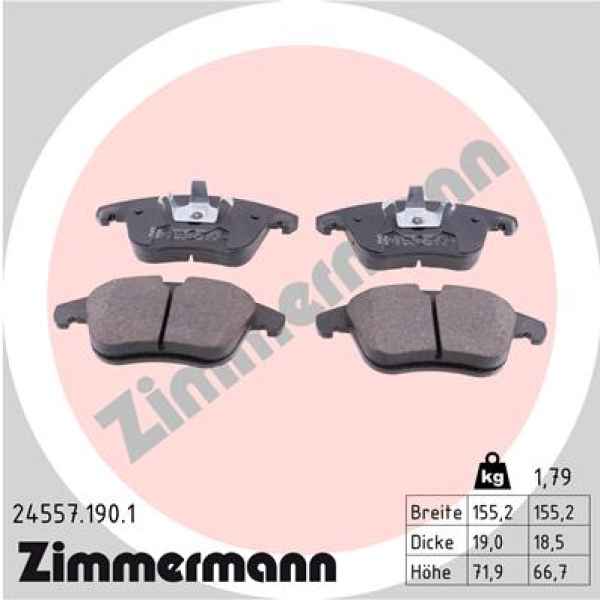 Zimmermann Brake pads for CITROËN DS4 front