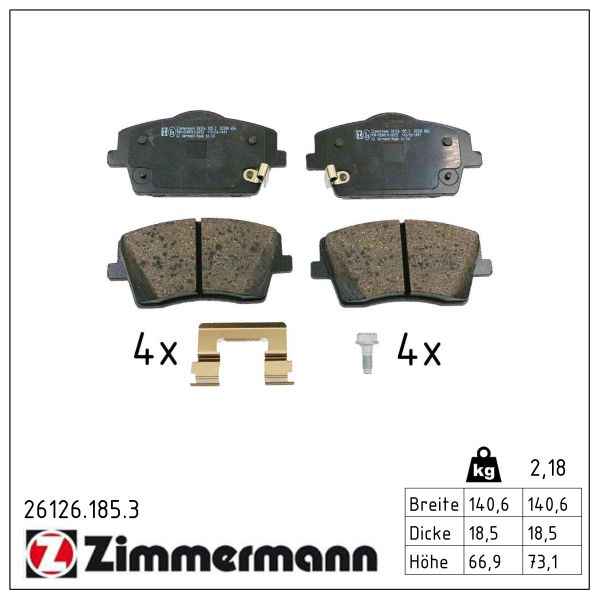 Zimmermann Bremsbeläge für VOLVO EX30 (416) vorne