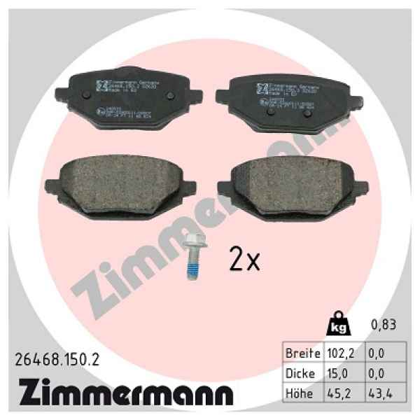 Zimmermann Brake pads for MITSUBISHI ASX (VSX_, VSE_) rear